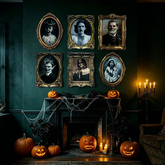 Galerie hantée – Lot de 6 cadres 3D à portraits changeants | Dutown