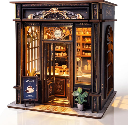 Book Nook DIY en bois avec éclairage LED – Puzzle 3D miniature | CRIOLPO