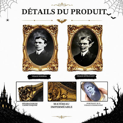 Galerie hantée – Lot de 6 cadres 3D à portraits changeants | Dutown