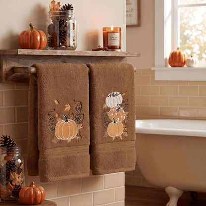 Serviettes Automne brodées – Lot de 2 | Artoid Mode