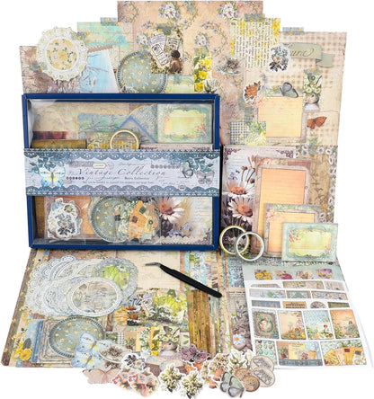 Kit de scrapbooking vintage – 185 pièces