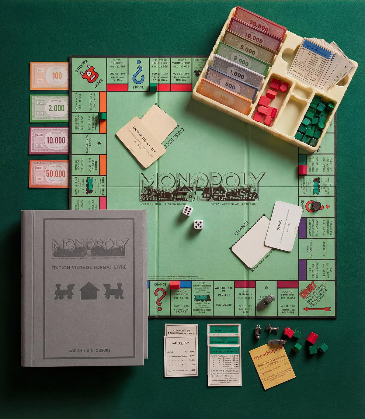 Jeux de société vintage en coffret livre – Cluedo ou Monopoly