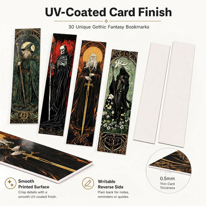 30 marque-pages illustrés – Fantasy "Art nouveau "ou "Tarot mystique félin"