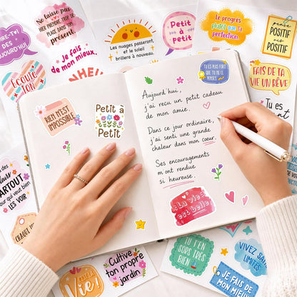 Autocollants inspirants en français – 8 feuilles
