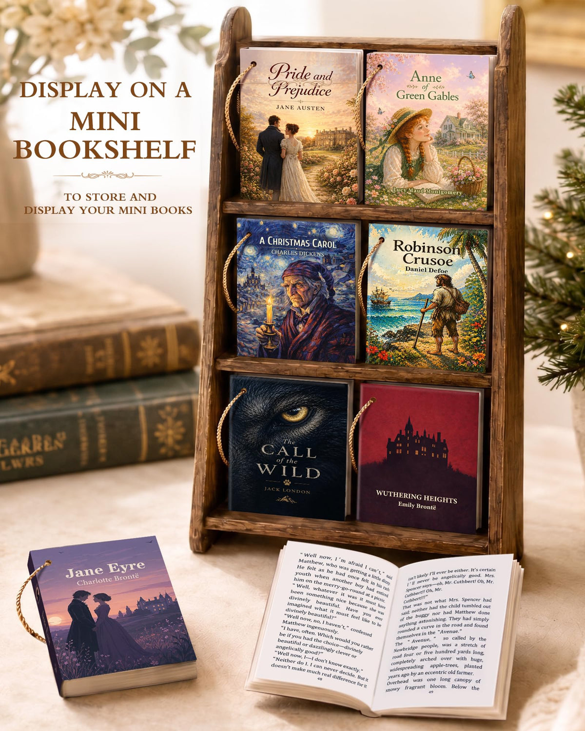 Calendrier de l'Avent 2026 — Mini-bibliothèque littéraire (extraits en anglais pour les livres)