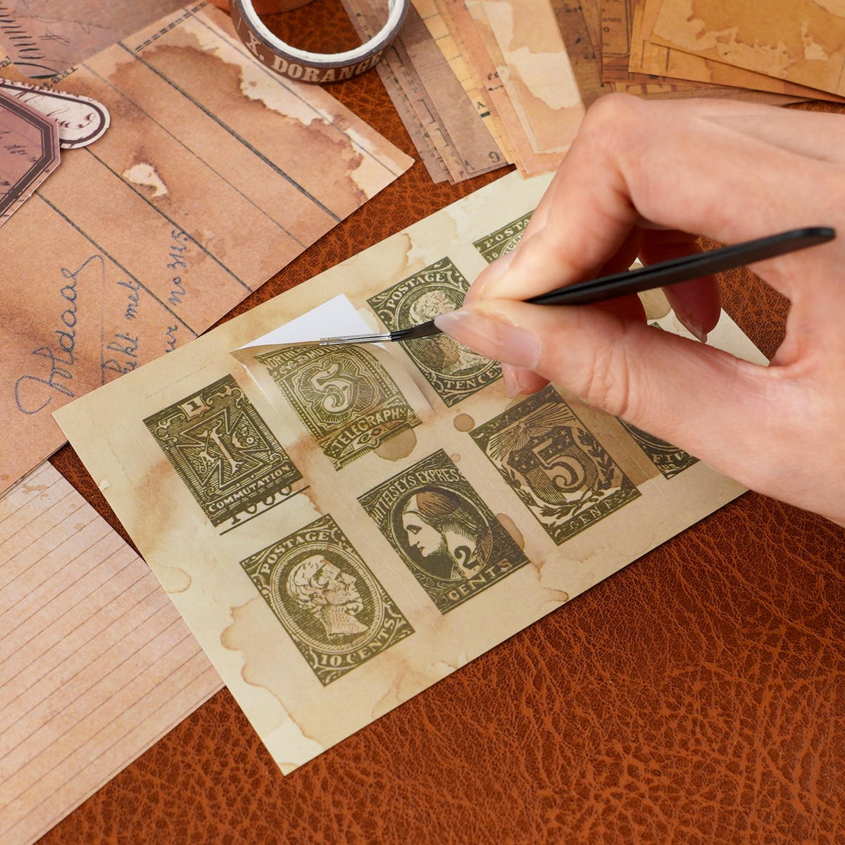 Kit de scrapbooking vintage – 185 pièces