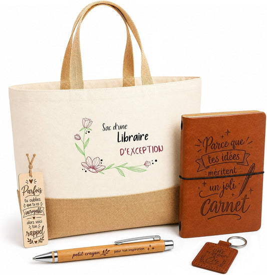 Coffret « Libraire d’exception » Planetee – sac et accessoires