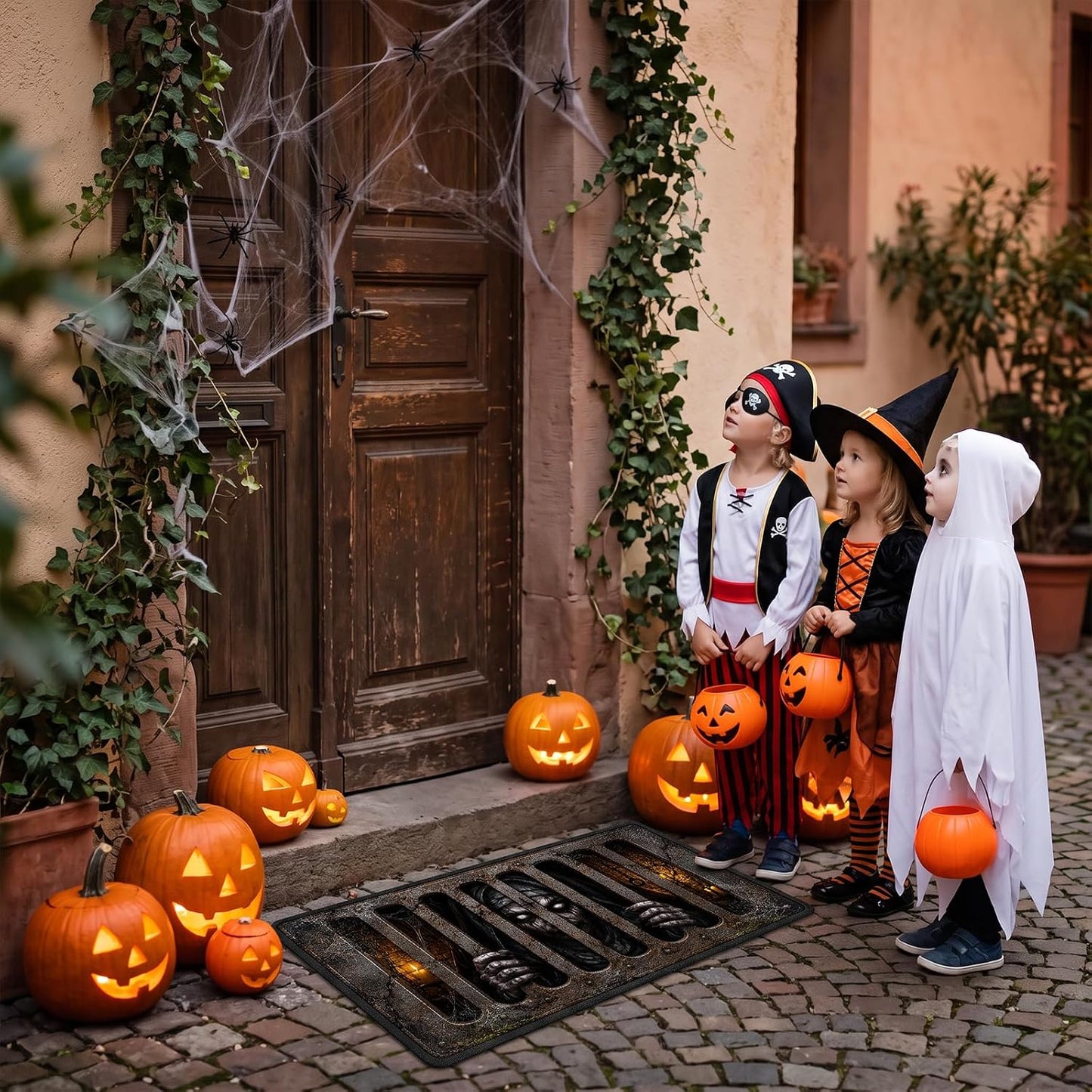 Paillasson Halloween 3D – 40 × 60 cm | Intérieur & Extérieur