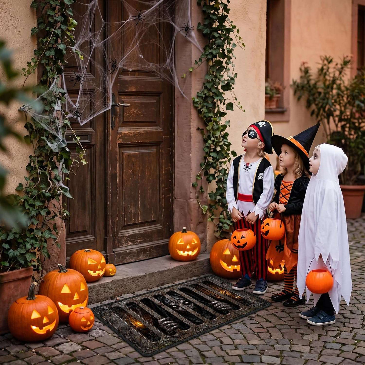 Paillasson Halloween 3D – 40 × 60 cm | Intérieur & Extérieur