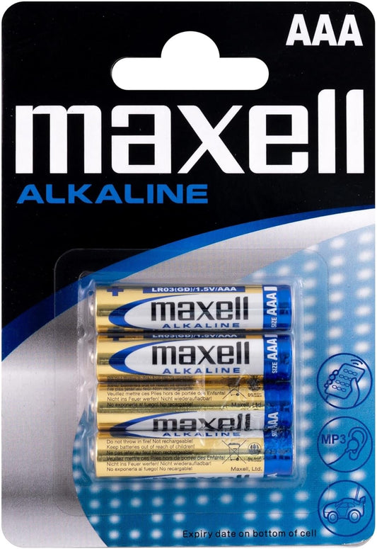 Piles alcalines AAA LR03 Maxell – 1,5 V