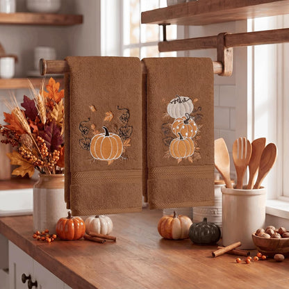 Serviettes Automne brodées – Lot de 2 | Artoid Mode