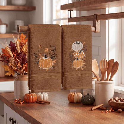 Serviettes Automne brodées – Lot de 2 | Artoid Mode