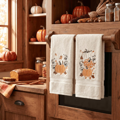 Serviettes Automne brodées – Lot de 2 | Artoid Mode
