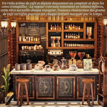 Book Nook DIY en bois avec éclairage LED – Puzzle 3D miniature | CRIOLPO