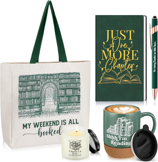 Coffret cadeau pour lecteurs – tasse, bougie, sac et carnet