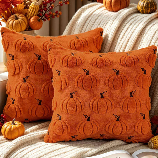 Housses de coussin Automne citrouille – Lot de 2 | Benjia