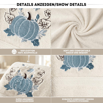 Serviettes Automne brodées – Lot de 2 | Artoid Mode