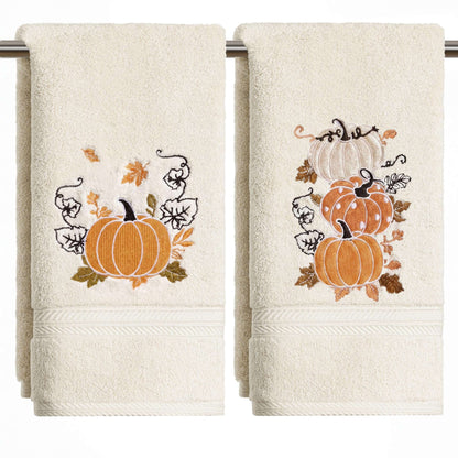 Serviettes Automne brodées – Lot de 2 | Artoid Mode