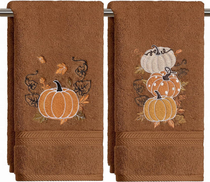 Serviettes Automne brodées – Lot de 2 | Artoid Mode