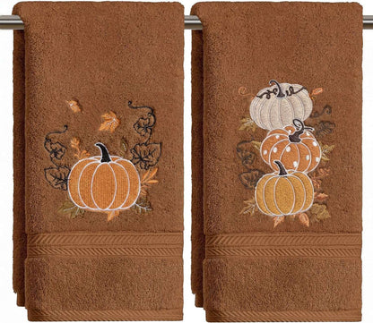 Serviettes Automne brodées – Lot de 2 | Artoid Mode