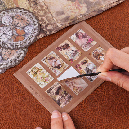 Kit de scrapbooking vintage – 185 pièces