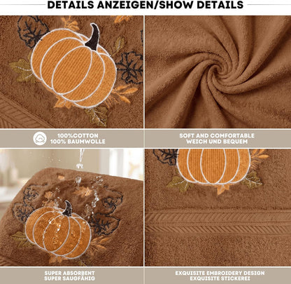Serviettes Automne brodées – Lot de 2 | Artoid Mode