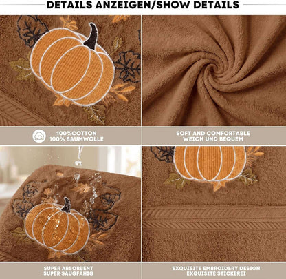 Serviettes Automne brodées – Lot de 2 | Artoid Mode