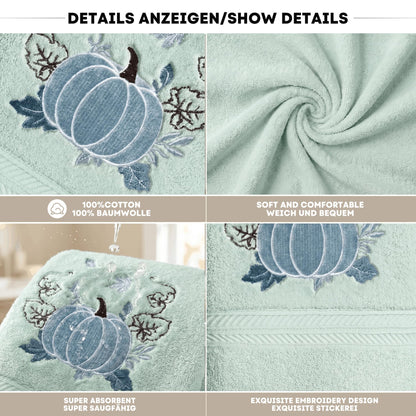 Serviettes Automne brodées – Lot de 2 | Artoid Mode