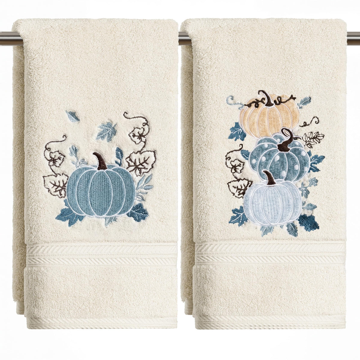 Serviettes Automne brodées – Lot de 2 | Artoid Mode