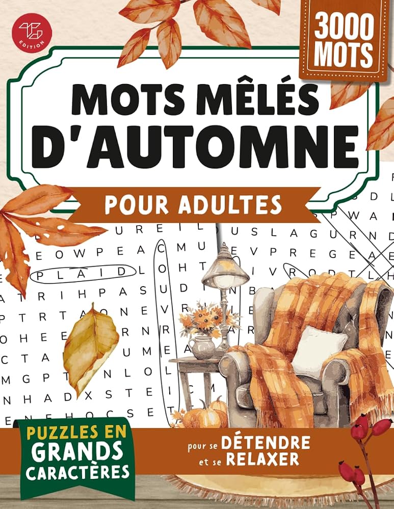 Mots mêlés d’automne pour adultes: Puzzles en grands caractères pour se détendre et se relaxer cover image