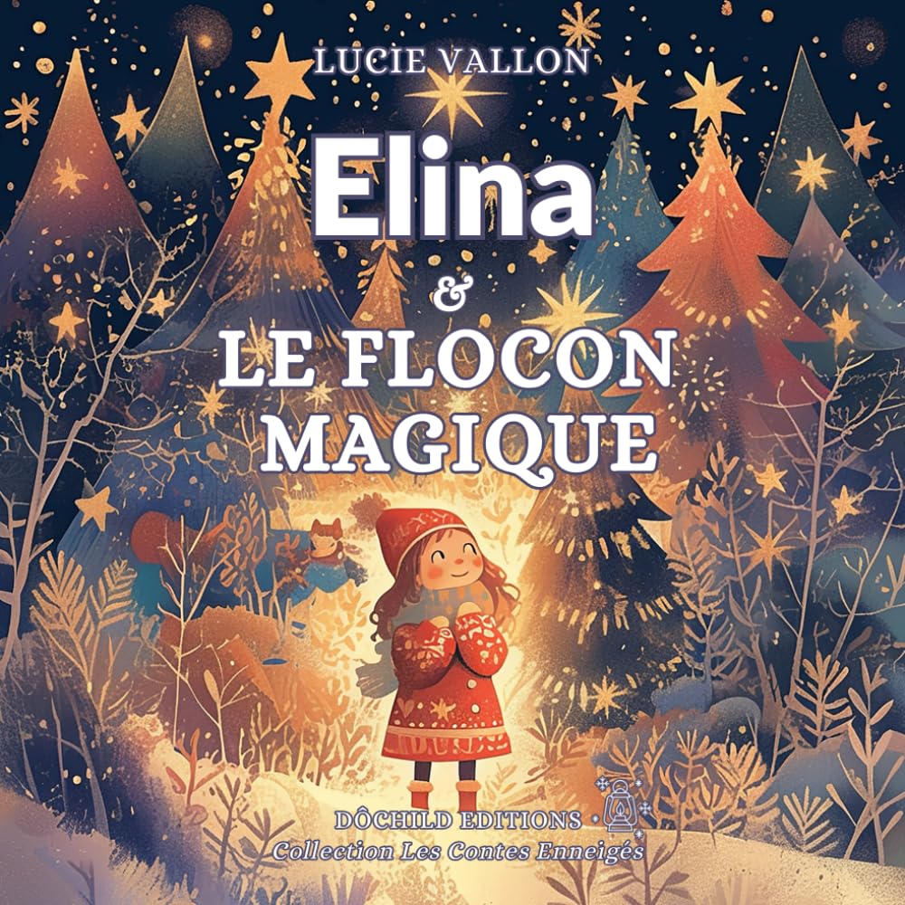 Elina et le flocon magique: Conte de Noël illustré pour les enfants (Les Contes Enneigés) (French Edition) cover image