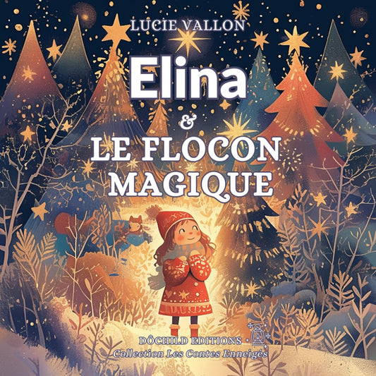 Elina et le flocon magique: Conte de Noël illustré pour les enfants (Les Contes Enneigés) (French Edition) cover image