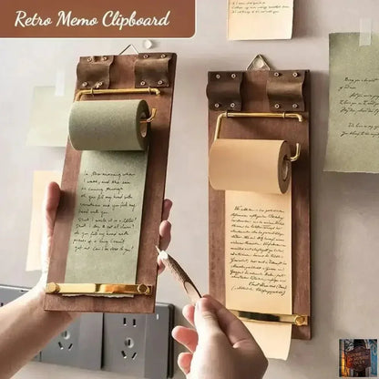 Bloc-notes en bois de style rétro - © 2026 Le Grimoire Ancien