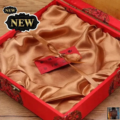 Boîte à thé vintage en bois Pu'er - Boîte de rangement 357 g - © 2026 Le Grimoire Ancien