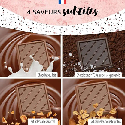 Boîte de 40 Carrés de chocolat individuels "Action ou Vérité" - Spécial Saint - Valentin - © 2026 Le Grimoire Ancien