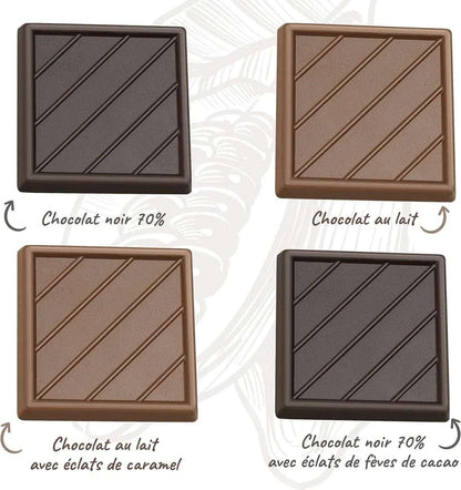 Boîte de Chocolats - Coffret de 32 carrés de chocolat individuels pour lui dire "Je t’aime" - © 2026 Le Grimoire Ancien