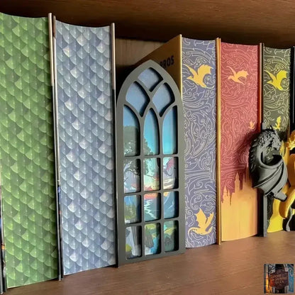 Boîte de marque-pages pratiques, fantaisie, dragon, lune de sang, paysages - © 2026 Le Grimoire Ancien