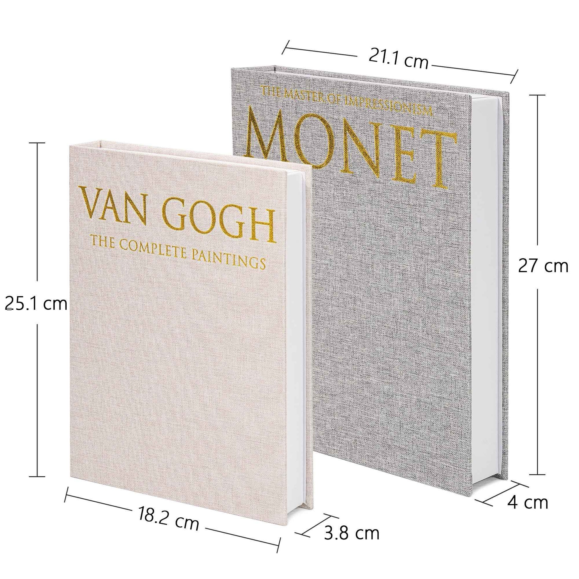 Boîtes de rangement décoratives faux livres en lin | Fermeture magnétique | Lot de 2 - © 2026 Le Grimoire Ancien