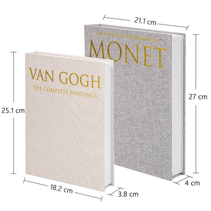 Boîtes de rangement décoratives faux livres en lin | Fermeture magnétique | Lot de 2 - © 2026 Le Grimoire Ancien