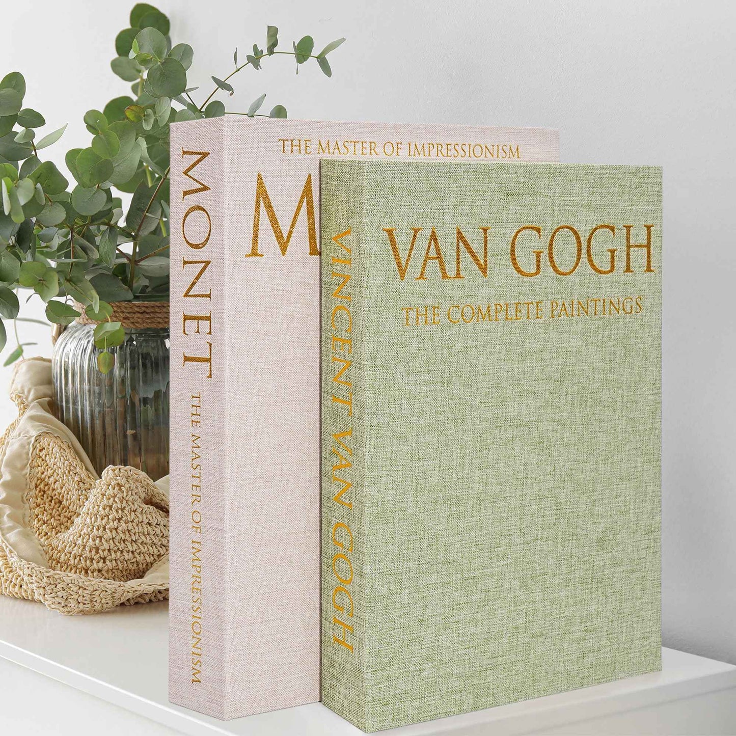 Boîtes de rangement décoratives faux livres en lin | Fermeture magnétique | Lot de 2 - © 2026 Le Grimoire Ancien