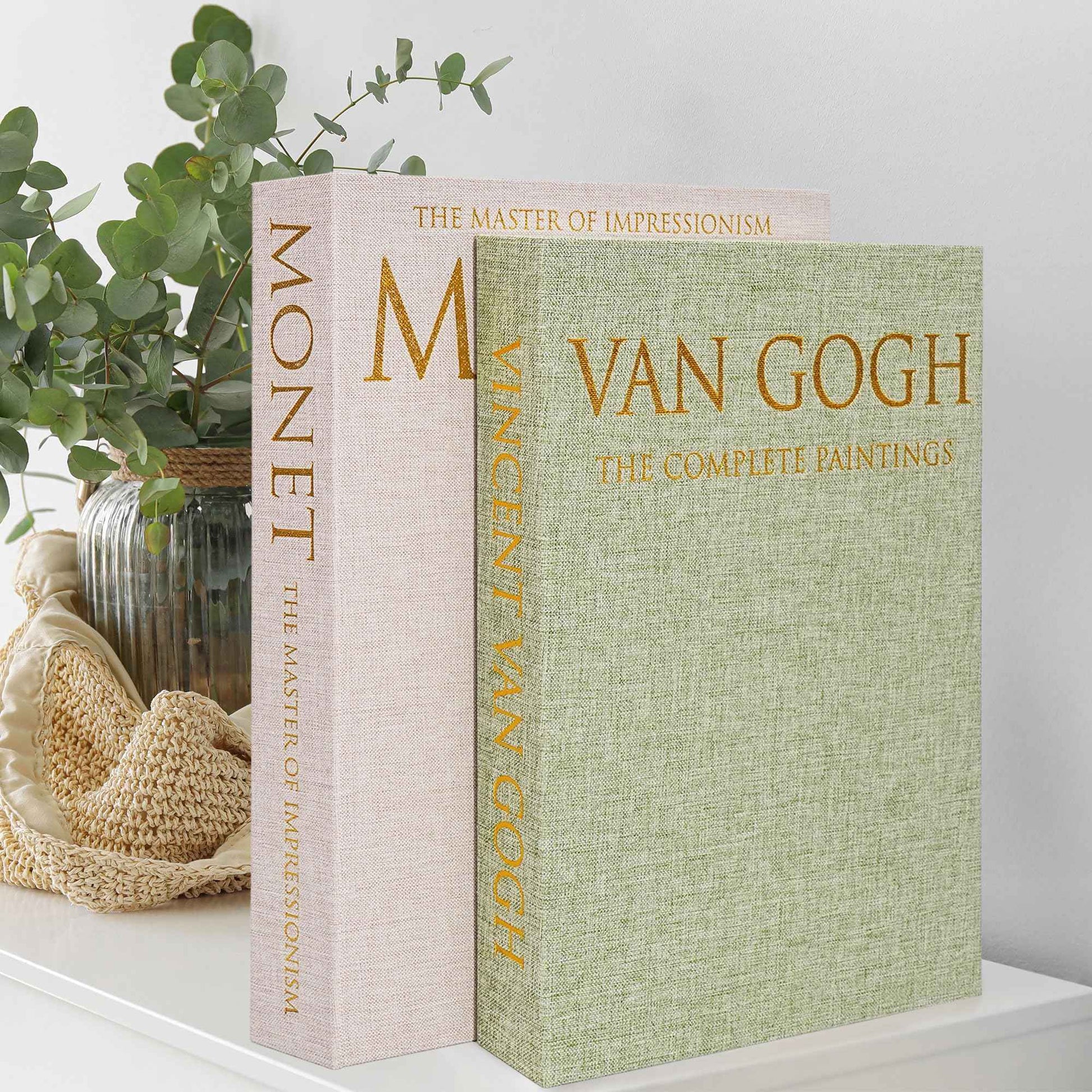Boîtes de rangement décoratives faux livres en lin | Fermeture magnétique | Lot de 2 - © 2026 Le Grimoire Ancien