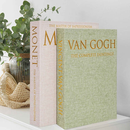 Boîtes de rangement décoratives faux livres en lin | Fermeture magnétique | Lot de 2 - © 2026 Le Grimoire Ancien