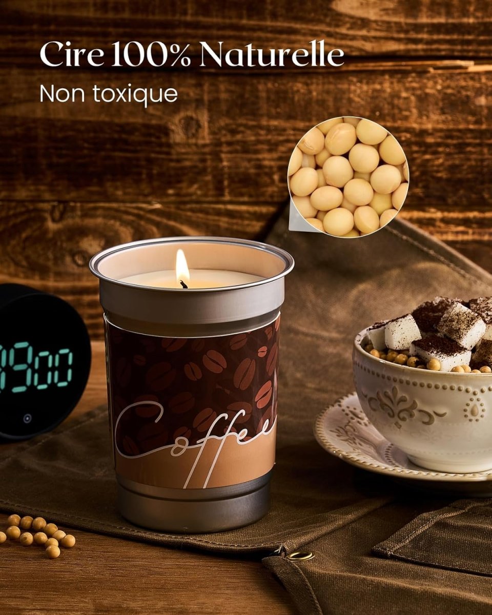 Bougie parfumée Café Moka - Bougie aromatique odeur intense de café et chocolat - © 2026 Le Grimoire Ancien