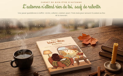 Carnet de bien-être d’automne – Gratitude, cocooning & self-care en couleurs