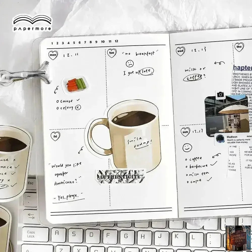 Cahier mémo déchirable de la série Time Gap, pense-bête américain rétro - © 2026 Le Grimoire Ancien