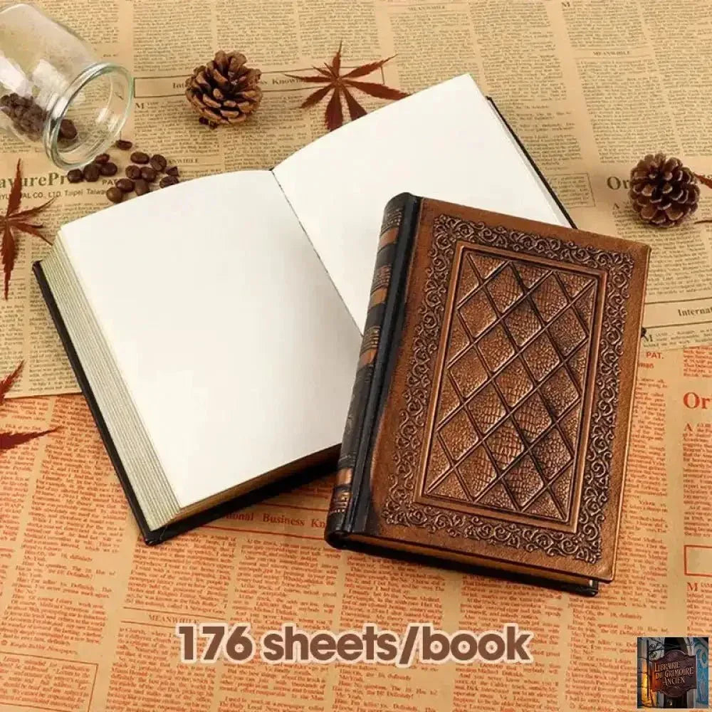 Carnet A5 vintage - 176 feuilles/livre - © 2026 Le Grimoire Ancien