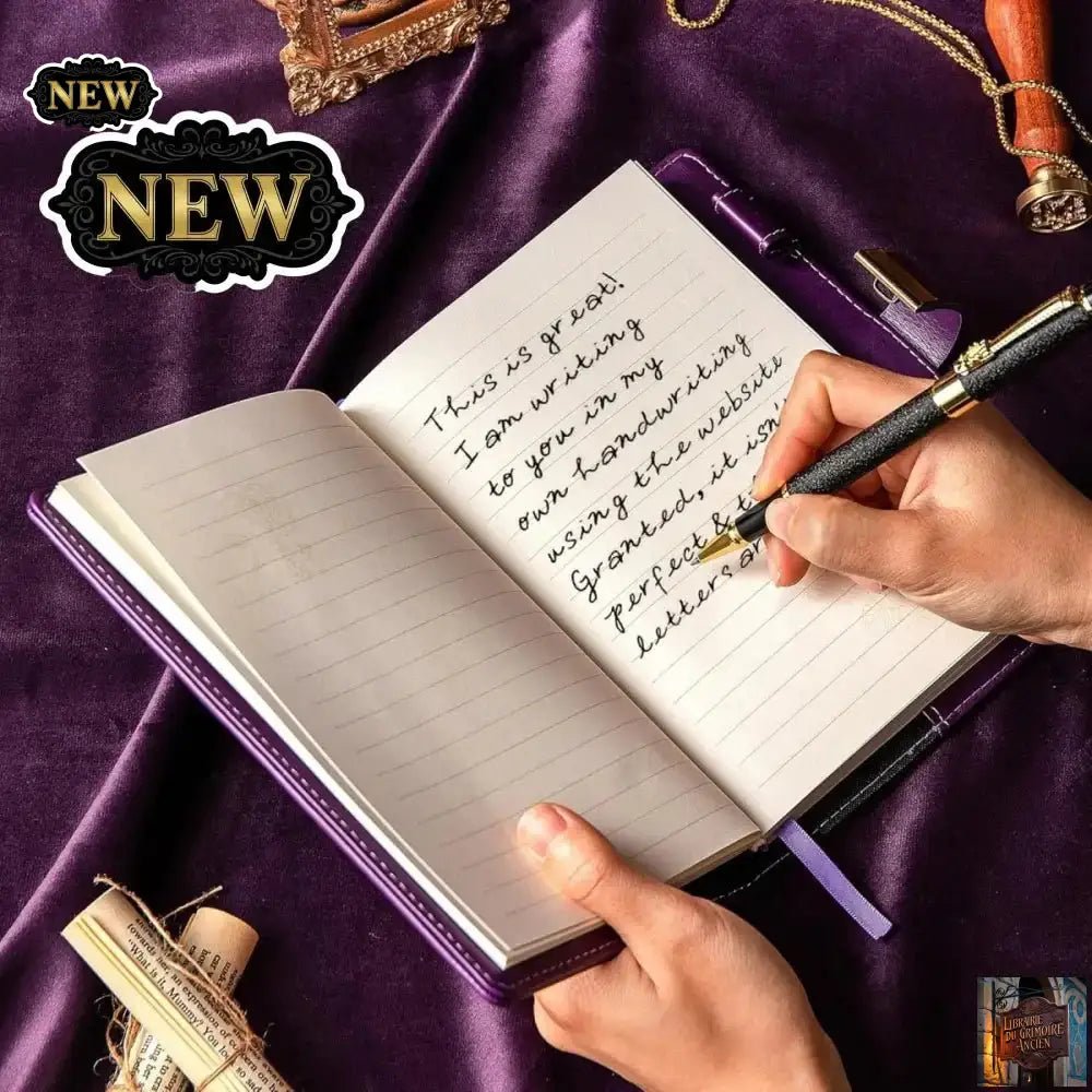 Carnet de notes vintage en cuir avec serrure à combinaison - Le Grimoire Ancien