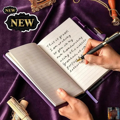 Carnet de notes vintage en cuir avec serrure à combinaison - Le Grimoire Ancien