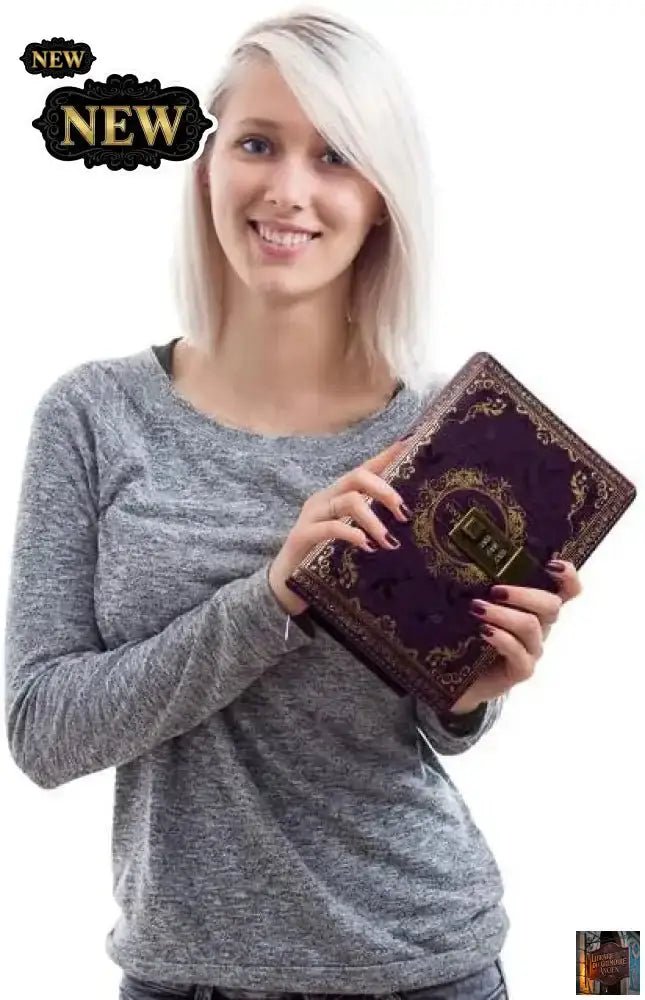 Carnet de notes vintage en cuir avec serrure à combinaison - Le Grimoire Ancien