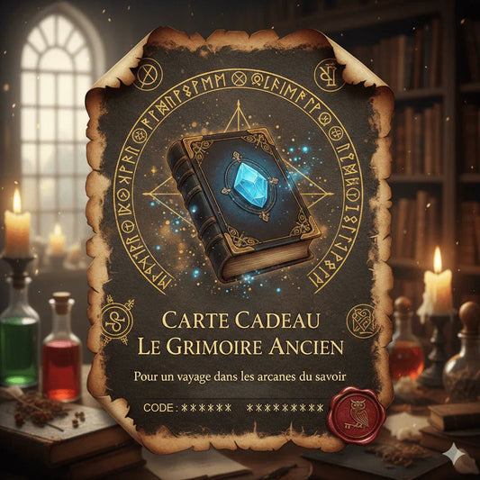 Carte - cadeau Le Grimoire Ancien - © 2026 Le Grimoire Ancien